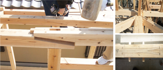 木組みによる伝統構法で、木の家を作ります。